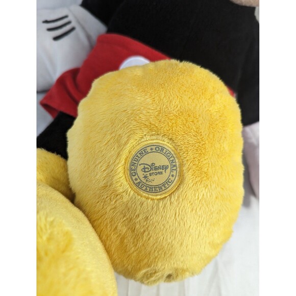 Disney Store 28" Mickey Mouse Bean Bag Plush Authentic Original w Patch - Picture 4 of 9